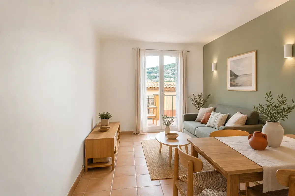 Projection d’un appartement locatif méditerranéen fonctionnel et accueillant